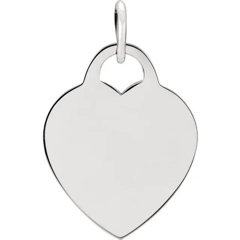 Sterling Silver Heart Charm/Pendant - Robson's Jewelers