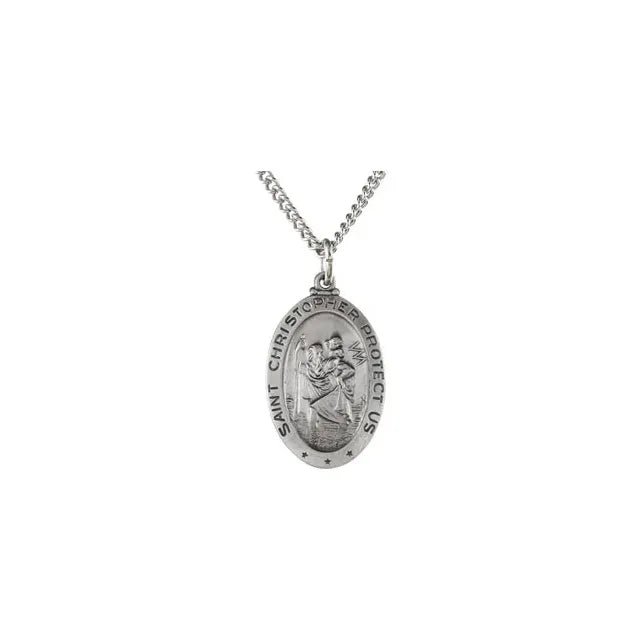 Personalised Sterling St Christopher Necklace | Lisa Angel