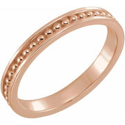 14K Rose Stackable Bead Ring - Robson's Jewelers