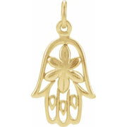 24K Gold-Plated Sterling Silver Hamsa Charm - Robson's Jewelers