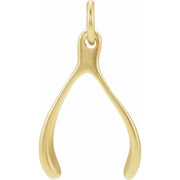 Sterling Silver Plated with 24K Gold Wishbone Charm - Robson's Jewelers