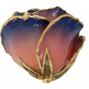 Lacquered Purple & Pink Rose with Gold Trim - Robson's Jewelers