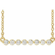 14K Yellow 1/4 CTW Lab-Grown Diamond Bar 18" Necklace - Robson's Jewelers