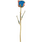 Lacquered Patriotic Rose with Gold Trim - Robson's Jewelers