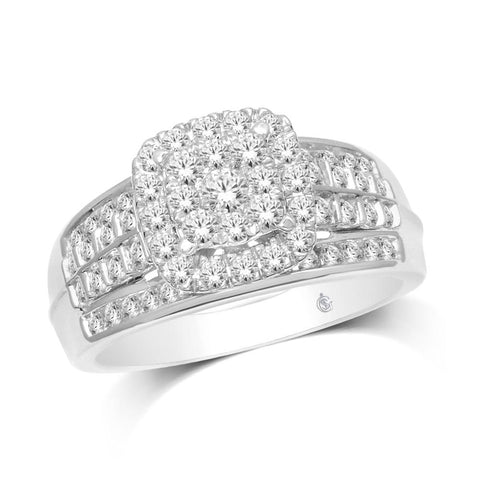 10K White Gold 1 Ct.Tw. Diamond Engagement Ring - Robson's Jewelers