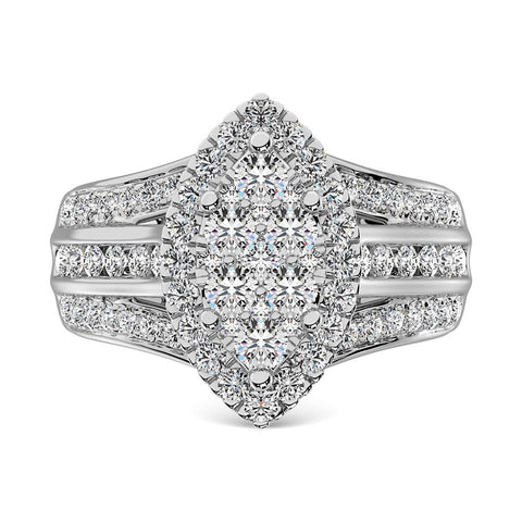 10K White Gold 1 1/2 Ct.Tw. Diamond Engagement Ring - Robson's Jewelers