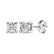 Diamond 1/4 Ct.Tw. Solitaire Stud Earrings in 14K White Gold