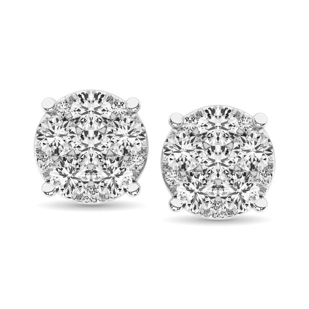 Diamond 1/3 Ct.Tw. Fashion Earrings in 10K White Gold - Robson's Jewelers