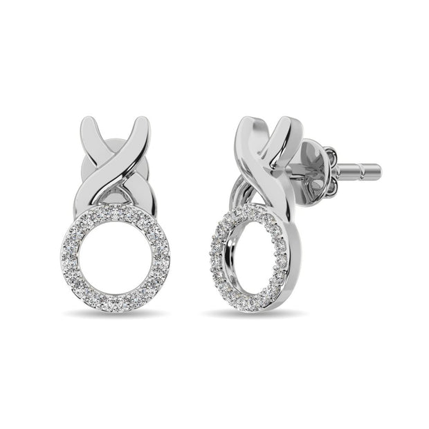 Diamond Fashion Earrings 1/10 ct tw in Sterling Silver - Robson's Jewelers