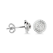 Diamond 9/10 ct tw Fashion Earrings in 14K White Gold - Robson's Jewelers