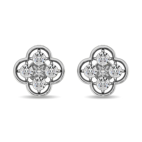Diamond 1/6 ct tw Fashion Earrings in 10K White Gold - Robson's Jewelers