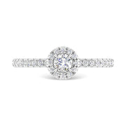 Diamond 3/4 Ct.Tw. Round Cut Engagement Ring in 14K White Gold - Robson's Jewelers