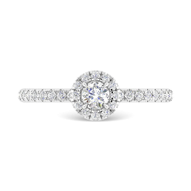 Diamond 3/4 Ct.Tw. Round Cut Engagement Ring in 14K White Gold - Robson's Jewelers