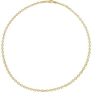 14K Yellow 3.25 mm Oval Cable 18" Chain - Robson's Jewelers