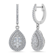 Diamond 1 Ct.Tw. Dangler Earrings in 14K White Gold