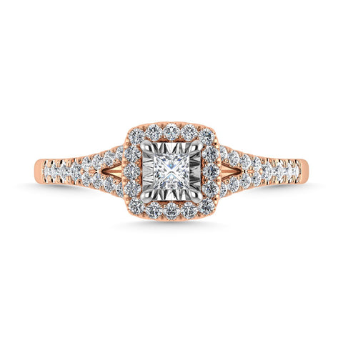 Diamond 1/2 Ct.Tw. Engagement Ring in 14K Rose Gold - Robson's Jewelers