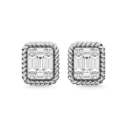 14K White Gold Diamond 1/5 Ct.Tw. Fashion Earrings - Robson's Jewelers