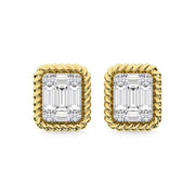 14K Yellow Gold Diamond 1/5 Ct.Tw. Fashion Earrings - Robson's Jewelers