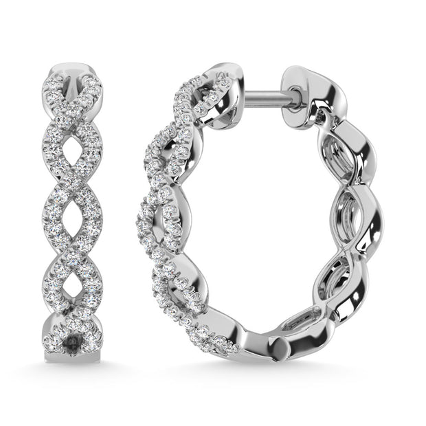 14K White Gold Diamond 1/3 Ct.Tw. Earrings - Robson's Jewelers