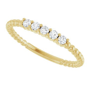 14K Yellow 1/6 CTW Lab-Grown Diamond Stackable Ring - Robson's Jewelers