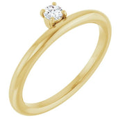14K Yellow 1/10 CT Lab-Grown Diamond Stackable Ring - Robson's Jewelers