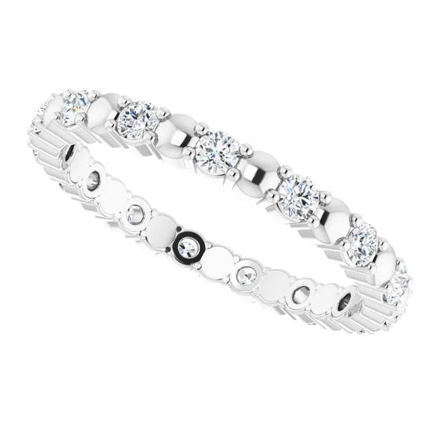 14K White 1/2 CTW Natural Diamond Eternity Band Size 7 - Robson's Jewelers