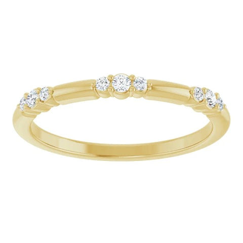 14K Yellow 1/8 CTW Lab-Grown Diamond Stackable Ring - Robson's Jewelers