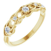 14K Yellow 1/5 CTW Natural Diamond Stackable Ring - Robson's Jewelers