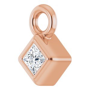 14K Rose .03 CT Natural Diamond Dangle - Robson's Jewelers