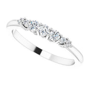 14K White 1/5 CTW Natural Diamond Stackable Ring - Robson's Jewelers