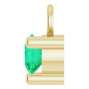 14K Yellow Natural Emerald Dangle - Robson's Jewelers