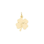 14K Yellow 18x14 mm Four-Leaf Clover Charm - Robson's Jewelers