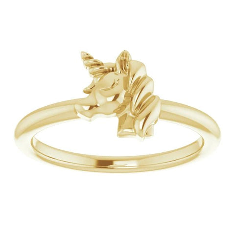 14K Yellow Youth Unicorn Ring - Robson's Jewelers