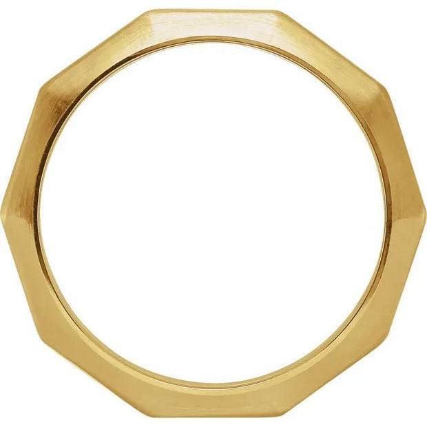 14K Yellow 3 mm Geometric Decagon Band Size 10 - Robson's Jewelers