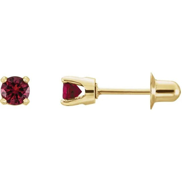 14K Yellow Natural Mozambique Garnet Earrings - Robson's Jewelers