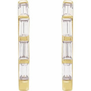 14K Yellow 1/3 CTW Lab-Grown Diamond Hoop Earrings - Robson's Jewelers