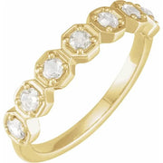14K Yellow 1/4 CTW Natural Rose-Cut Diamond Anniversary Band - Robson's Jewelers