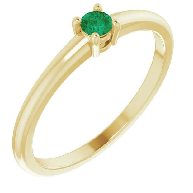 14K Yellow Natural Emerald Ring - Robson's Jewelers