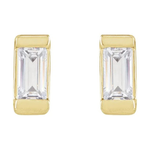 14K Yellow .08 CTW Lab-Grown Diamond Earrings - Robson's Jewelers