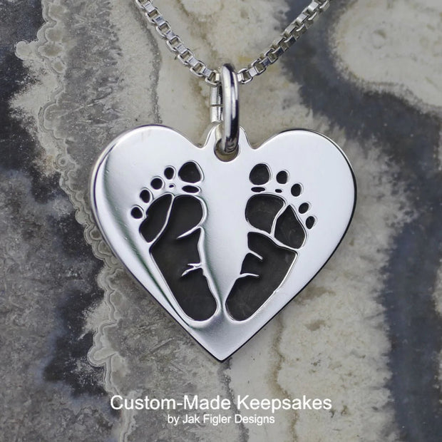 Heart Footprint Necklace - Robson's Jewelers