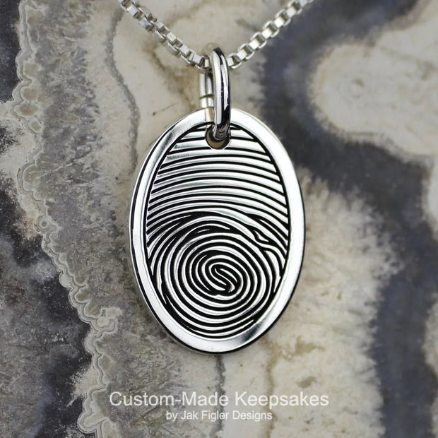 Oval Fingerprint Necklace - Robson's Jewelers