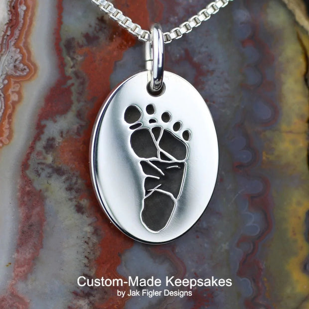 Oval Footprint Necklace - Robson's Jewelers