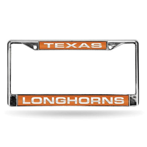 Collegiate U of Texas Orange Laser Chrome Acrylic License Plate Frame - Robson's Jewelers