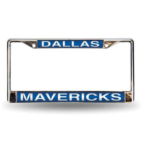 NBA Dallas Mavericks Blue Laser Chrome Acrylic License Plate Frame - Robson's Jewelers