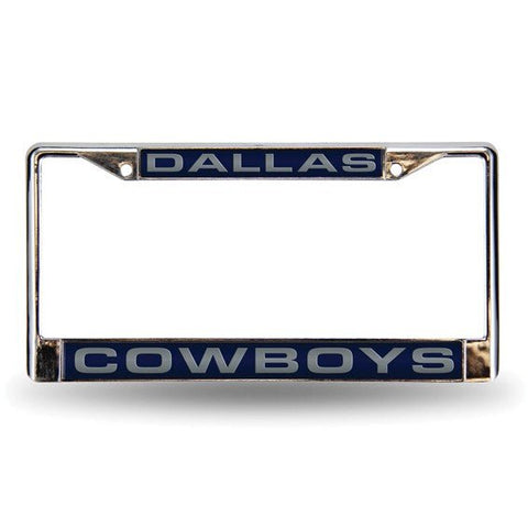 NFL Dallas Cowboys Blue Laser Chrome Acrylic License Plate Frame - Robson's Jewelers