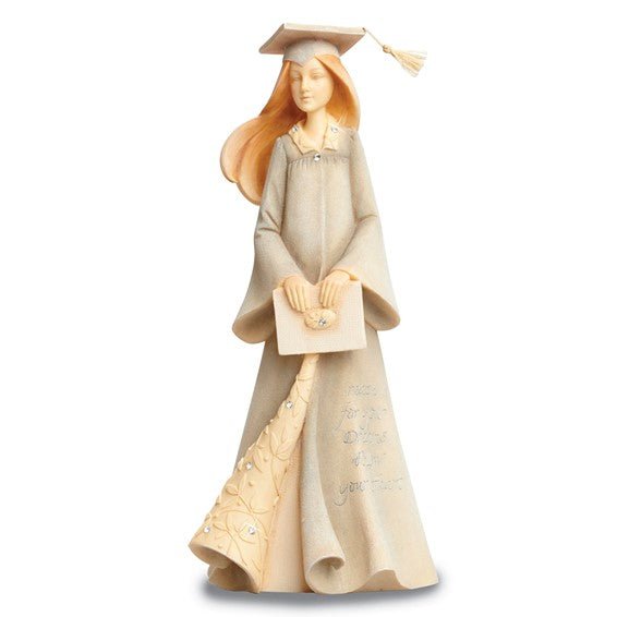 Foundations Handcrafted Graduation Girl Stone Resin Figurine - Robson's Jewelers