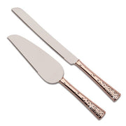Galaxy Rose-tone Knife and Server Set with Stainless Steel Blades - Robson's Jewelers