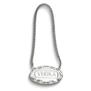 Empire Sterling Silver Vodka Liquor Label with 8 inch Chain - Robson's Jewelers