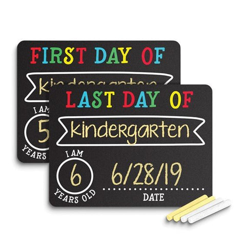 First and Last Day of School Black Chalkboard Sign with Chalk - Robson's Jewelers