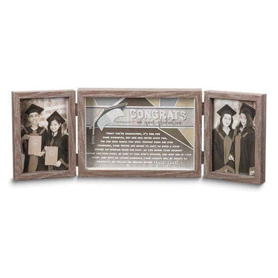 Graduation Resin Tabletop Two 4x6 Photos Hinged Frame - Robson's Jewelers